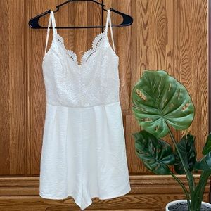 Lace Accent Romper*Super Cute